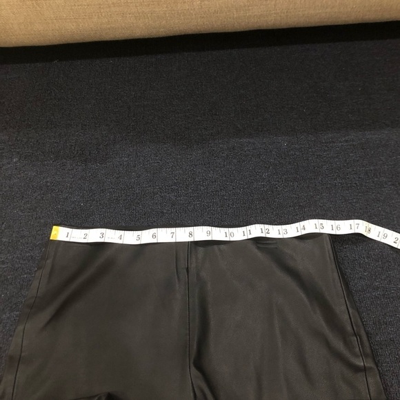 Zara Basic Black Leather Pants Size Large - Picture 9 of 11